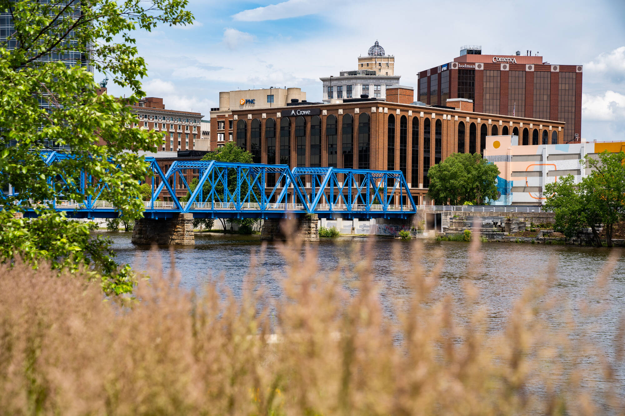 Blue Bridge in downtown Grand Rapids